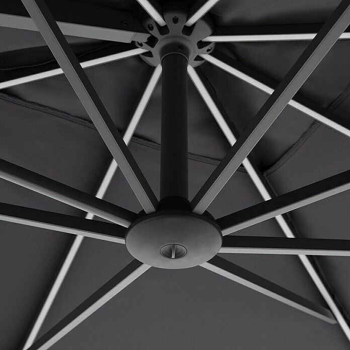 Doppler Ampelschirm myZone AX (Anthrazit, Bespannungsmaß (L x B): 280 x 280 cm) | BAUHAUS