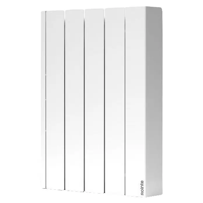 Rointe Emisor térmico Belize WiFi - 440 W, Blanco, 9,5 x 42 x 57,5 cm, Fluido - Radiador Roointe blanco, con paneles verticales, ofrece una solución de calefacción eficiente y un diseño moderno.