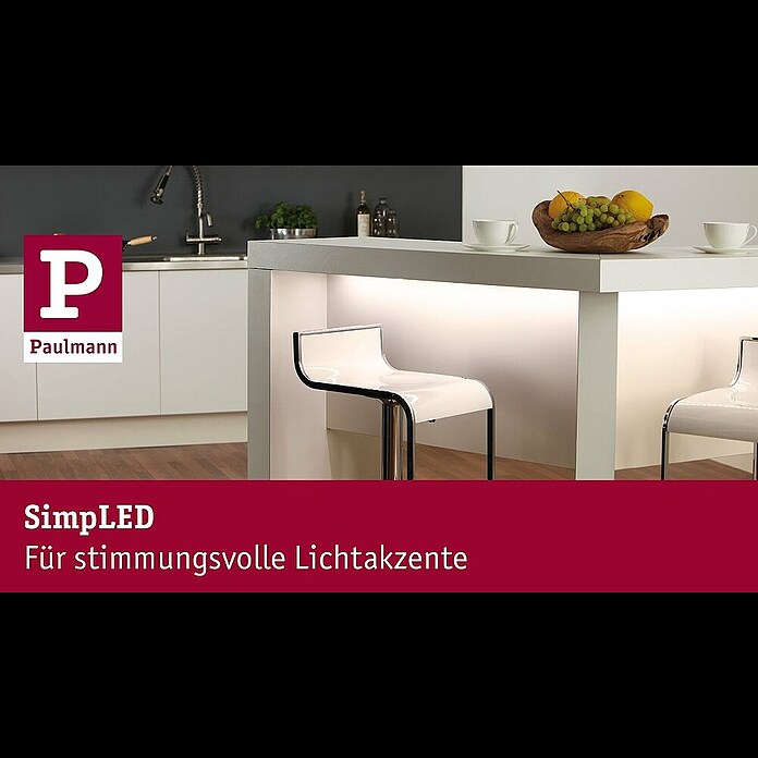 Paulmann LED-Band Strip (Länge: 10 m, Lichtfarbe: Tageslichtweiß, 22 W, 1.870 lm) | BAUHAUS