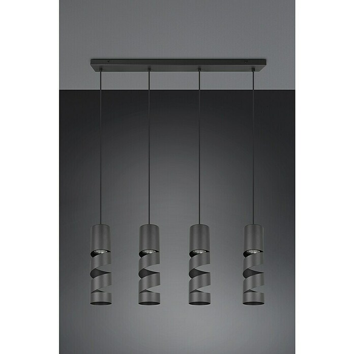 Trio Lighting Stream Lámpara colgante (40 W, L x An x Al: 9 x 80 x 150 cm, Negro, GU10) | BAUHAUS