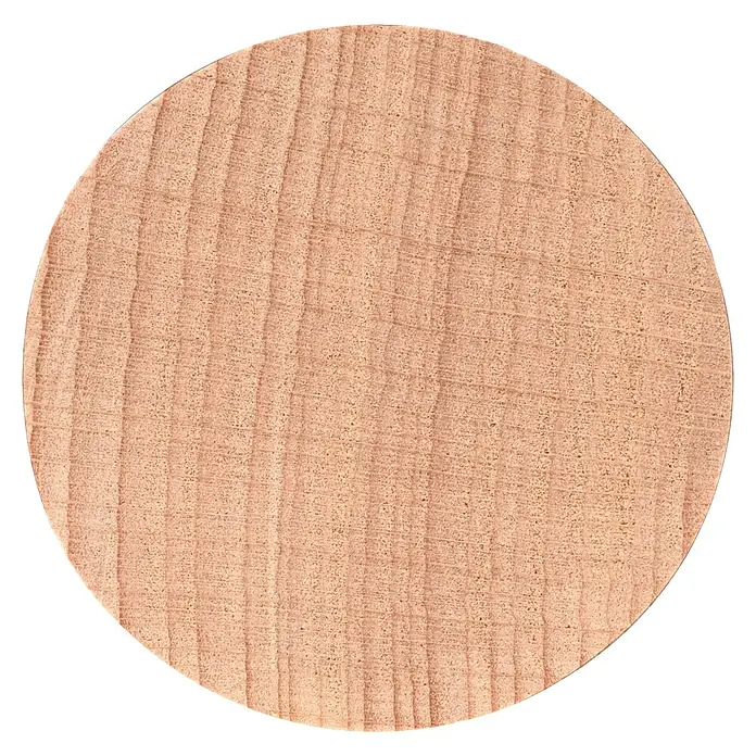 Dolle Handlauf PS 3/40 - Buche Natur, Unbehandelt, Rund, Länge: 200 cm - Nahaufnahme eines runden Holzstücks mit sichtbarer Maserung, ideal für Bastelprojekte und zur Dekoration.