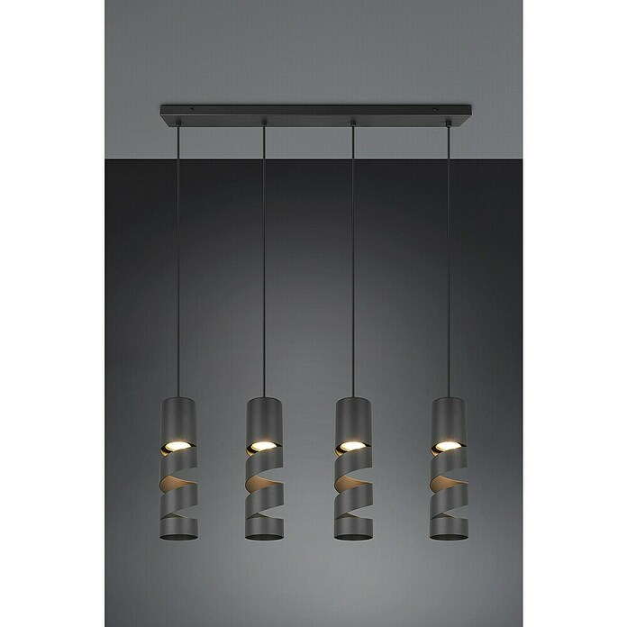 Trio Lighting Stream Lámpara colgante (40 W, L x An x Al: 9 x 80 x 150 cm, Negro, GU10) | BAUHAUS