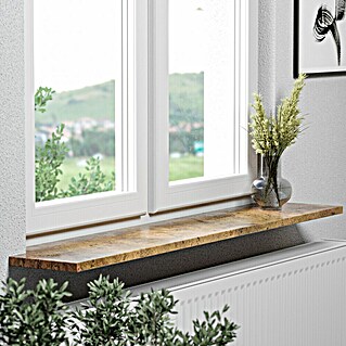 Fensterbank Jura (126 x 25 x 2 cm, Braun/Beige/Gelb, Naturstein)