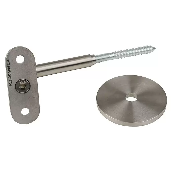 Dolle Wandhalter PS 911 - Edelstahl V2A, 2 Stk., Passend für: Dolle Holzhandläufe - Edelstahl-Handlaufhalter mit Sechskantschraube und separater Abdeckplatte.