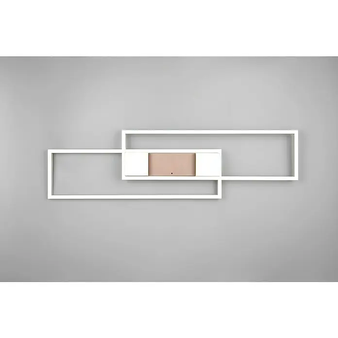 Trio Leuchten LED-Deckenleuchte Albany - 37 W, L x B x H: 100 x 28 x 8 cm, Coffee - Moderne Wandleuchte mit rechteckigem Design in Weiß und Braun, ideal für stilvolle Innenräume und zur Akzentuierung von Wohnbereichen.
