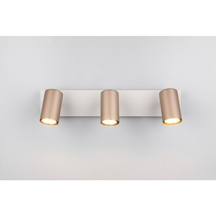 Trio Lighting Marley Regleta 3 luces (35 W, L x An x Al: 9 x 48 x 15 cm, Gris, Marrón, GU10) | BAUHAUS