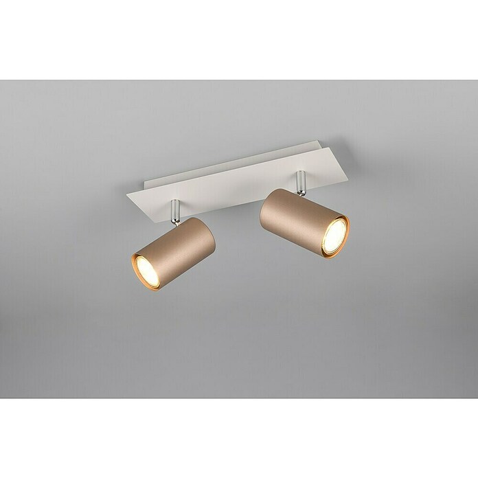 Trio Lighting Marley Regleta 2 luces (35 W, L x An x Al: 9 x 30 x 15 cm, Gris, Marrón, GU10) | BAUHAUS