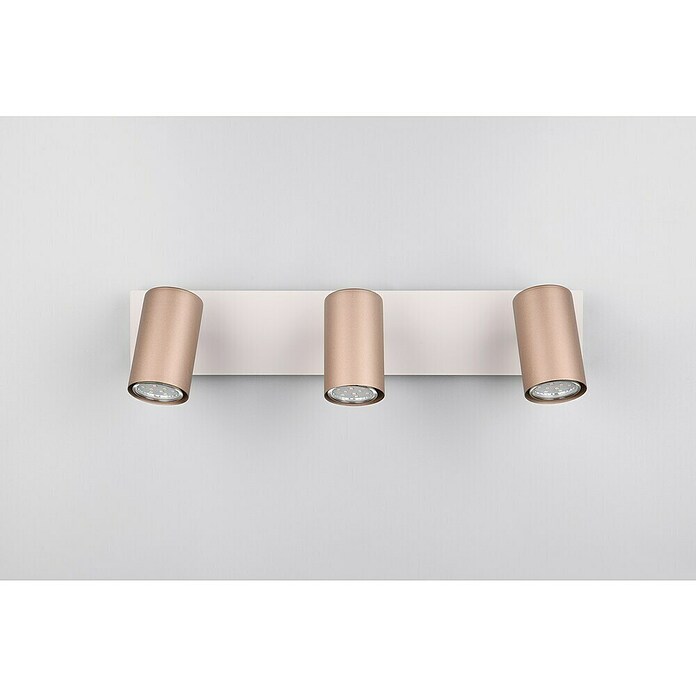 Trio Lighting Marley Regleta 3 luces (35 W, L x An x Al: 9 x 48 x 15 cm, Gris, Marrón, GU10) | BAUHAUS