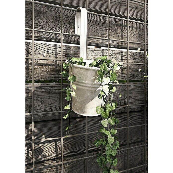 Okrogli lonec  (Ø x V: 15,5 x 37 cm, Siva, Kovina, Mat) | 8481 - Zink/Blech/Metall | IAKA - Gefäße Indoor | IAK - Gefässe,Deko outdoor, Zeitschriften | IA - Gartenhartware | I - Stadtgarten | BAUHAUS