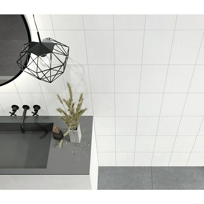DryTile Wandfliese Snow (Weiss, Glänzend, L x B x S: 25 cm x 20 cm x 6 mm) | BAUHAUS