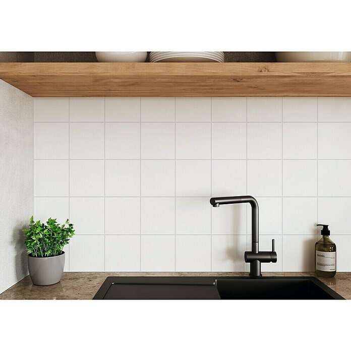 DryTile Wandfliese Snow (Weiß, Matt, L x B x S: 15 x 15 x 0,5 cm) | BAUHAUS