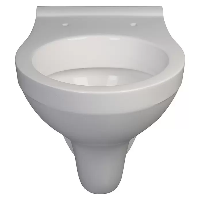 Wand-WC DeltaMit Spülrand, Ohne Spezialglasur, Spülform: Tief, WC Abgang: Waagerecht, Weiß