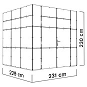 Bertilo Gerätehaus HPL 1 (Außenmaß inkl. Dachüberstand (B x T): 230 x 240 cm, Holz, Anthrazitgrau/ Weiß) | BAUHAUS