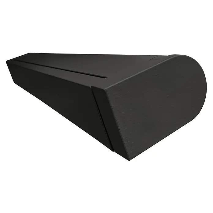 Solid Elements Vollkassettenmarkise Solid-X-Compact 30A774 - Gelb/Grau, Farbe Gestell: Anthrazitgrau, Breite: 4 m, Ausfall: 2 m - Nahaufnahme einer eleganten schwarzen Spendenbox mit Schlitz, ideal für Spendenaktionen und Veranstaltungen, gefertigt aus robustem Material.