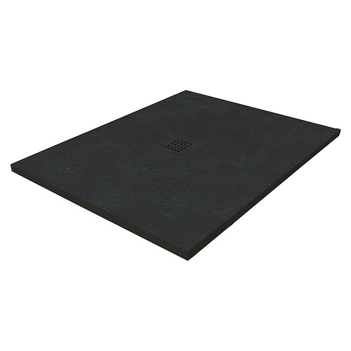 Duschwanne Kunststein (L x B x H: 80 x 80 x 2,6 cm, Kunststoff, Anthrazit, Form Wanne: Quadratisch) | BAUHAUS