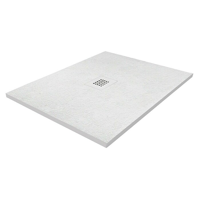 Duschwanne Kunststein (L x B x H: 80 x 80 x 2,6 cm, Kunststoff, Weiß, Form Wanne: Quadratisch) | BAUHAUS