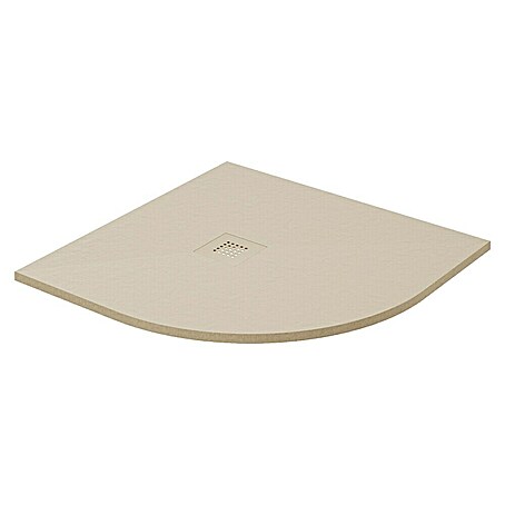 Duschwanne Kunststein (L x B x H: 90 x 90 x 2,6 cm, Kunststoff, Sand, Form Wanne: Rund)