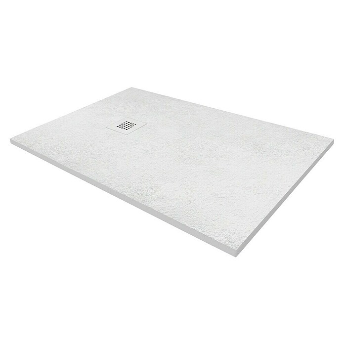 Duschwanne Kunststein (L x B x H: 100 x 80 x 2,6 cm, Kunststoff, Weiß, Form Wanne: Rechteckig) | BAUHAUS