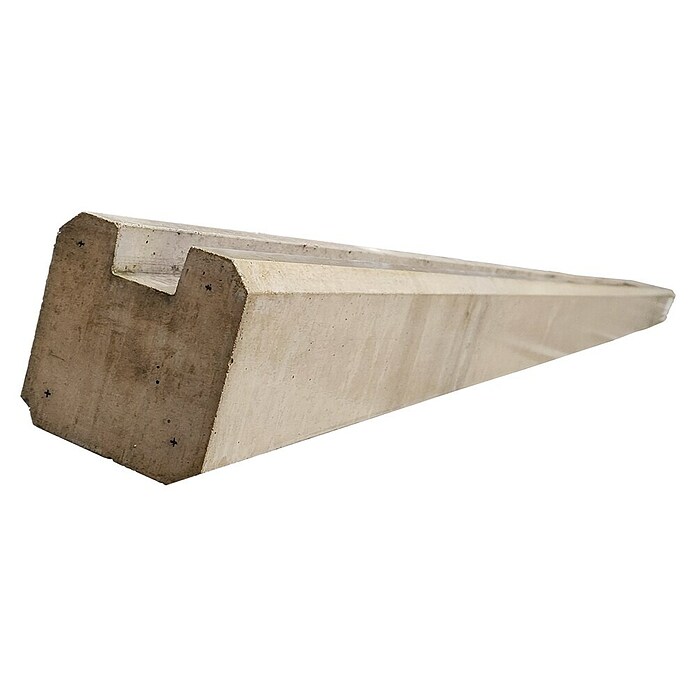 Beckers Betonzaun Zaunpfosten Klassik (11,5 x 11,5 x 298 cm, Betongrau, Beton, Anfangspfosten) | BAUHAUS