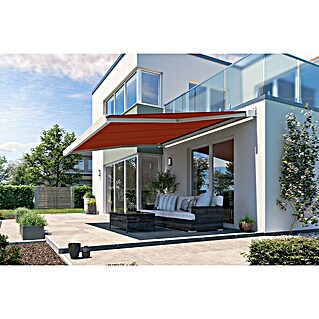 Solid Elements Vollkassettenmarkise Solid-X-Compact S-2209 (Rot, Farbe Gestell: Reinweiß, Breite: 2 m, Ausfall: 1,5 m)