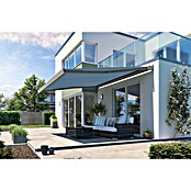 Solid Elements Vollkassettenmarkise Solid-X-Compact 320916 (Blau/Schwarz, Farbe Gestell: Graualuminium, Breite: 3 m, Ausfall: 2 m) | BAUHAUS