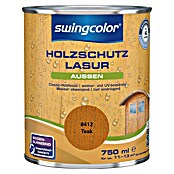 swingcolor Holzschutzlasur (Teak, 750 ml, Seidenmatt, Lösemittelbasiert)