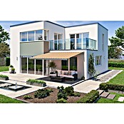 Solid Elements Vollkassettenmarkise Solid-X-Compact 8430 (Beige/Rot, Farbe Gestell: Graualuminium, Breite: 5 m, Ausfall: 1,5 m) | BAUHAUS