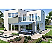Solid Elements Vollkassettenmarkise Solid-X-Compact 320916 (Blau/Schwarz, Farbe Gestell: Graualuminium, Breite: 3 m, Ausfall: 2 m) | BAUHAUS