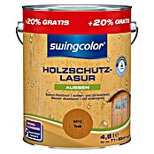 swingcolor Holzschutzlasur (Teak, 4,8 l, Seidenmatt, Lösemittelbasiert)