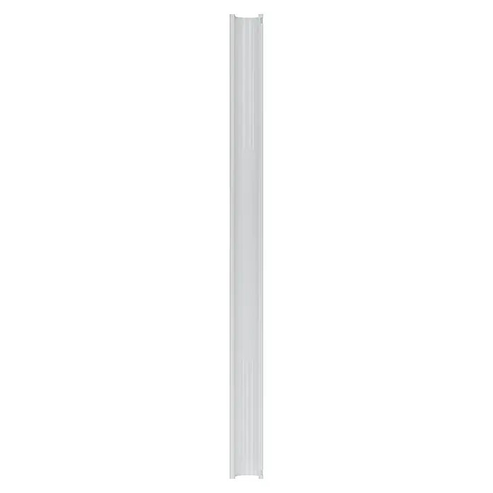 Marley Dachrinne - Nennweite: 75 mm, Länge: 300 cm, Kunststoff, Weiß - Nahaufnahme einer schlanken, weißen Verpackung, möglicherweise für Kosmetik oder ein anderes schlankes Produkt, vor einem dunklen Hintergrund.