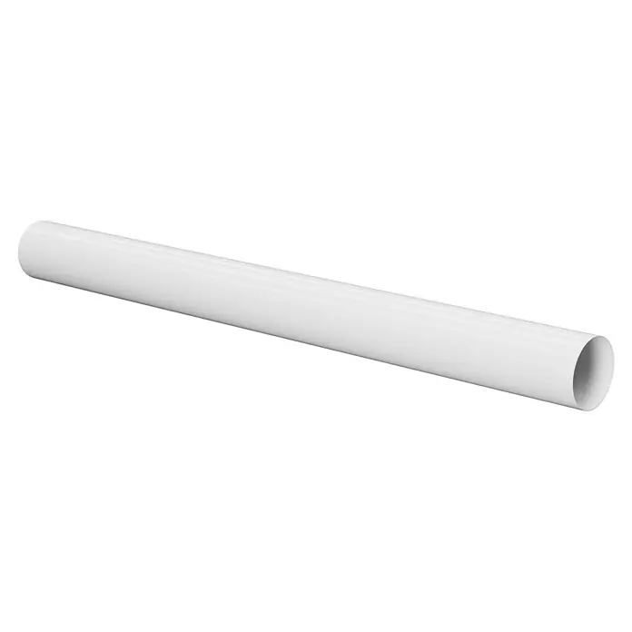 Marley Fallrohr - Nennweite: 105 mm, Länge: 250 cm, Kunststoff, Weiß - Nahaufnahme eines glatten, weißen Kunststoffrohrs, das sich ideal für Sanitär- und Bauanwendungen eignet.