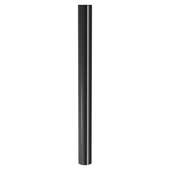Marley Fallrohr - Nennweite: 105 mm, Länge: 250 cm, Anthrazit-Metallic - Grauer, glänzender Metallzylinder mit hellem, vertikalem Streifen. Ein vielseitiges Produkt, das für verschiedene Zwecke verwendet werden kann.