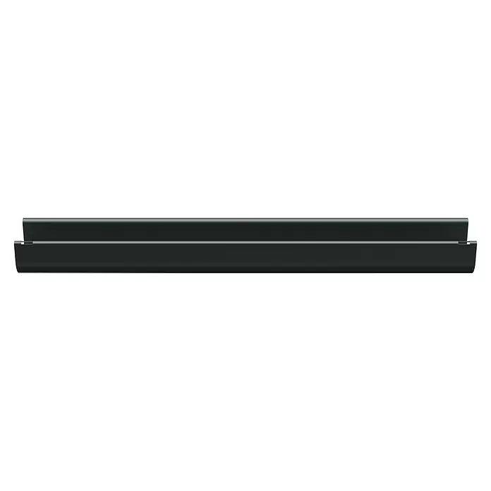 Marley Dachrinne - Nennweite: 125 mm, Länge: 100 cm, Kunststoff, Anthrazit - Dunkelgraues Modulpanel mit horizontaler Halterungsstange.