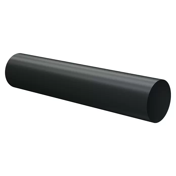 Marley Fallrohr - Nennweite: 105 mm, Länge: 100 cm, Kunststoff, Anthrazit - Mattes dunkelgraues zylindrisches Rohr.