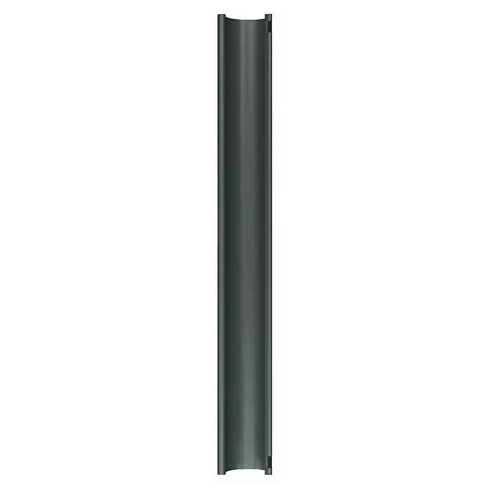 Marley Dachrinne - Nennweite: 100 mm, Länge: 100 cm, Kunststoff, Anthrazit - Dunkelgraues, mattes zylindrisches Teil mit einem Verbindungsschlitz.