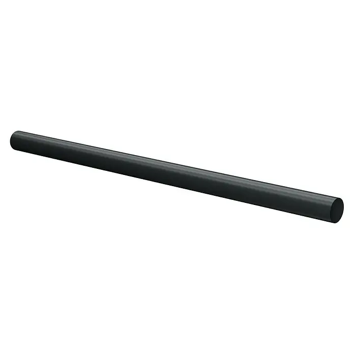 Marley Fallrohr - Nennweite: 53 mm, Länge: 200 cm, Kunststoff, Anthrazit - Darstellung eines schlichten, schwarzen Stabes auf dunklem Hintergrund. Perfekt für minimalistische Designs und technische Illustrationen.
