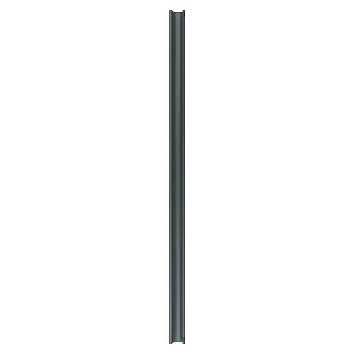 Marley Dachrinne - Nennweite: 75 mm, Länge: 200 cm, Kunststoff, Anthrazit - Graues, metallisches Rohr mit subtilen Lichtreflexionen, das eine schlichte Eleganz und industrielle Anmutung vermittelt. Vielseitig für Konstruktion.