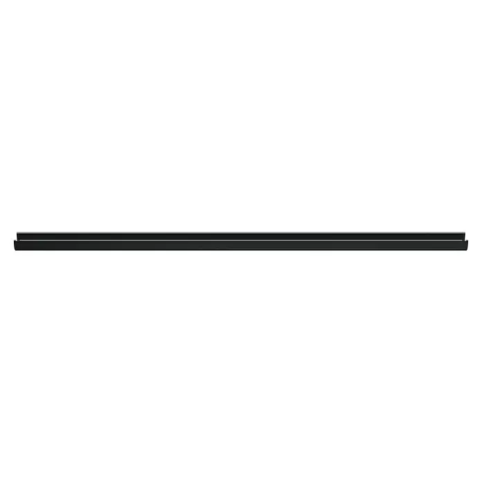 Marley Dachrinne - Nennweite: 125 mm, Länge: 300 cm, Kunststoff, Anthrazit - Dunkelgraues Rechteckprofil mit einer dünnen hellgrauen horizontalen Linie.