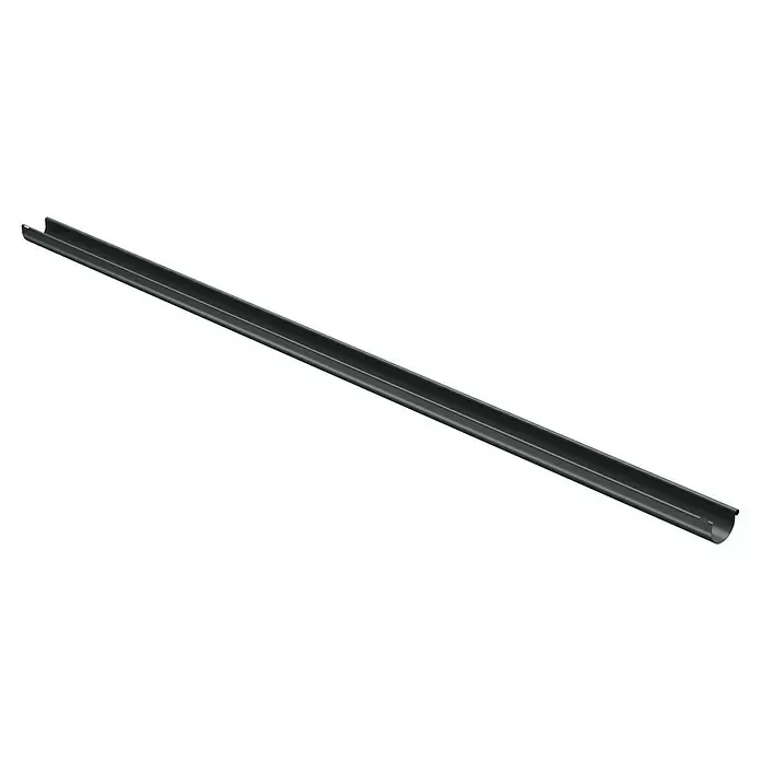 Marley Dachrinne - Nennweite: 100 mm, Länge: 300 cm, Kunststoff, Anthrazit - Dunkelgraue, lange, gerade Regenrinne mit U-Profil.