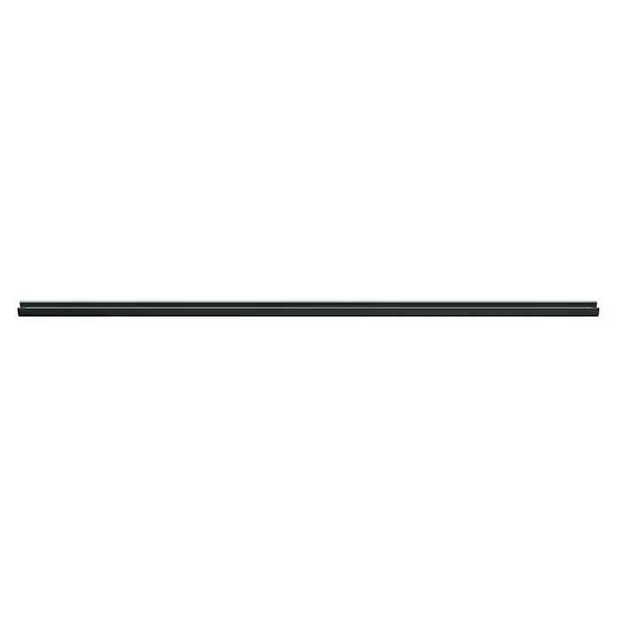 Marley Dachrinne - Nennweite: 75 mm, Länge: 300 cm, Kunststoff, Anthrazit - Schwarzes Rollo mit glatter Oberfläche und silbernen Akzenten für eine moderne Fensterdekoration.