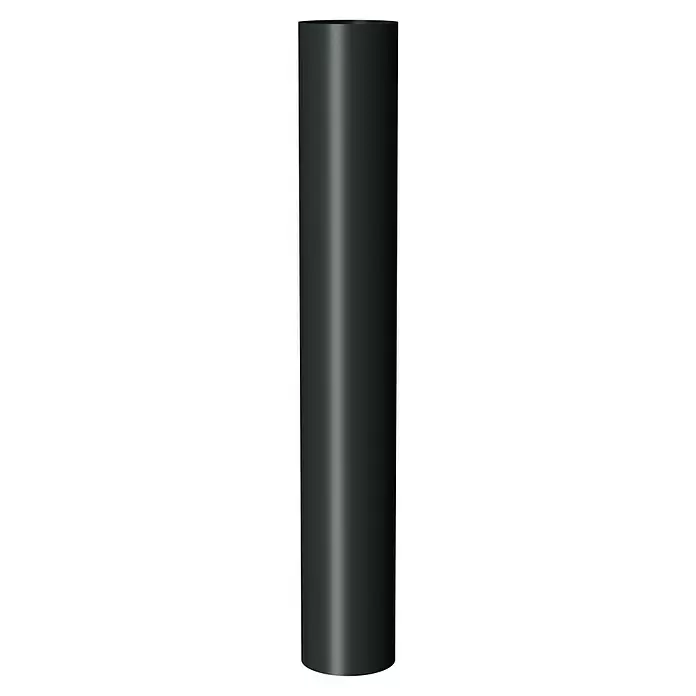 Marley Fallrohr - Nennweite: 75 mm, Länge: 100 cm, Kunststoff, Anthrazit - Dunkelgrauer Metallzylinder mit vertikalem Glanz.