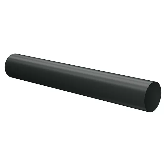 Marley Fallrohr - Nennweite: 75 mm, Länge: 100 cm, Kunststoff, Anthrazit - Glattes, dunkelgraues zylindrisches Rohr.