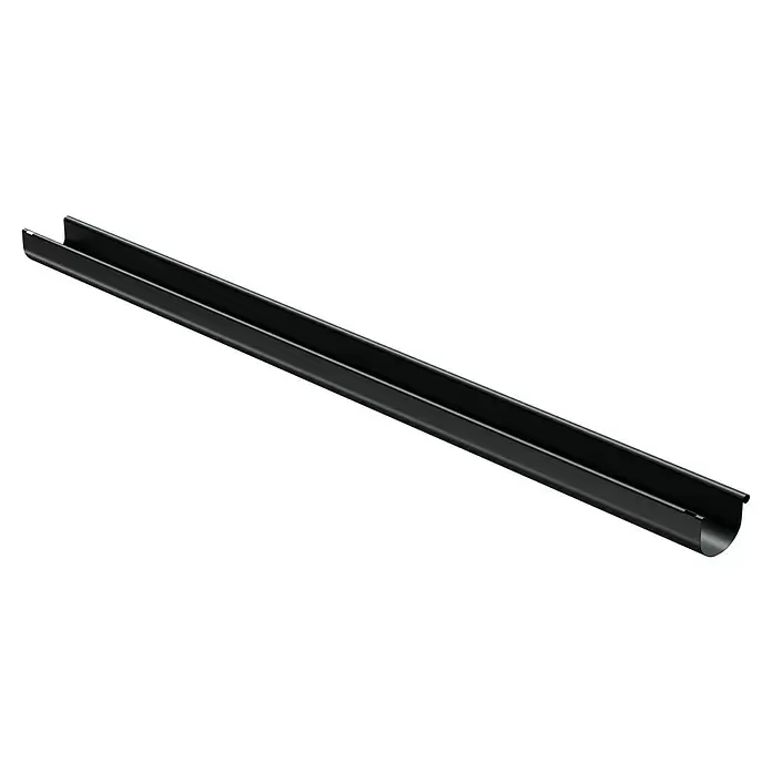 Marley Dachrinne - Nennweite: 125 mm, Länge: 200 cm, Kunststoff, Anthrazit - Lange, schwarze rechteckige Dachrinne zur effizienten Dachentwässerung.