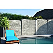 Beckers Betonzaun Zaunelement Standard Montana Motiv (200 x 38,5 cm, Beton, Betongrau) | BAUHAUS