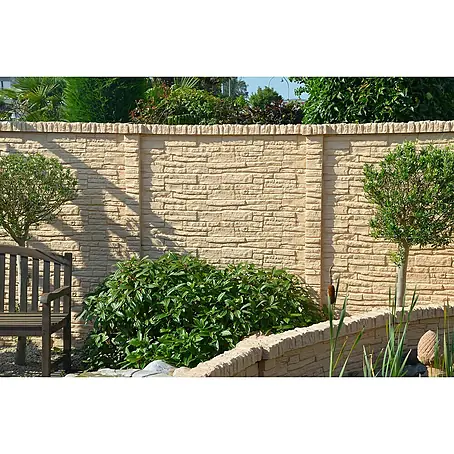 Beckers Betonzaun  Abschlussplatte Mediterran Nostalgie