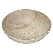 Nasadni umivaonik Concepto Bell Traverti  (Promjer: 40 cm, Bez preljeva, Bež) | BAUHAUS