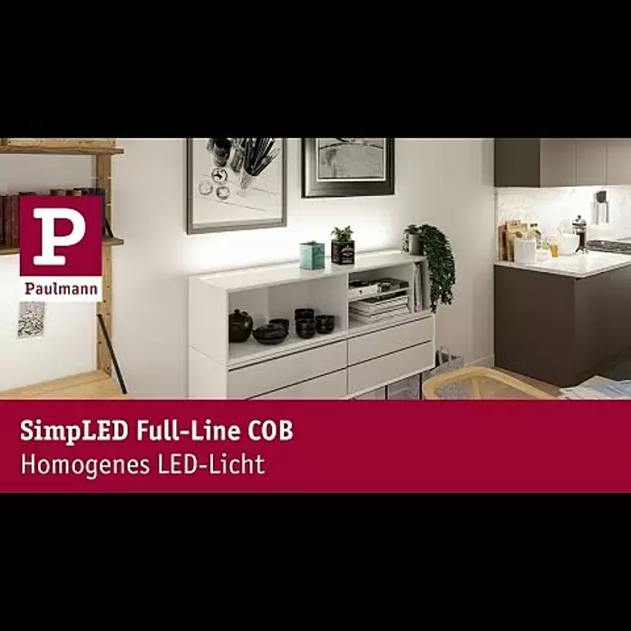 Paulmann LED-Band - Länge: 300 cm, Lichtfarbe: Neutralweiß, 17 W, 230 V - SimpLED Full-Line COB - Groe Auswahl an Lichtfarben und Lngen