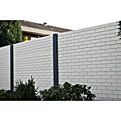 Beckers Betonzaun Zaunelement Standard Stein glatt (200 x 38,5 cm, Beton, Betongrau) | BAUHAUS