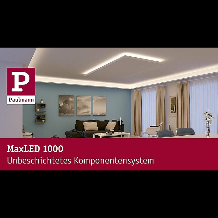 Paulmann MaxLED 1.000 LED-Band Basisset unbeschichtet (Länge: 1,5 m, Lichtfarbe: Warmweiß, 20 W, 1.650 lm) | BAUHAUS