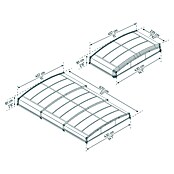 Palram – Canopia Cubierta para piscina Majorca (Específico para: Piscina, L x An: 600 x 400 cm, Aluminio) | BAUHAUS